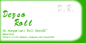 dezso roll business card